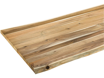 Grizzly T34233 Workbench Top Acacia Butcher Block Live Edge Unfinished 1-1/2