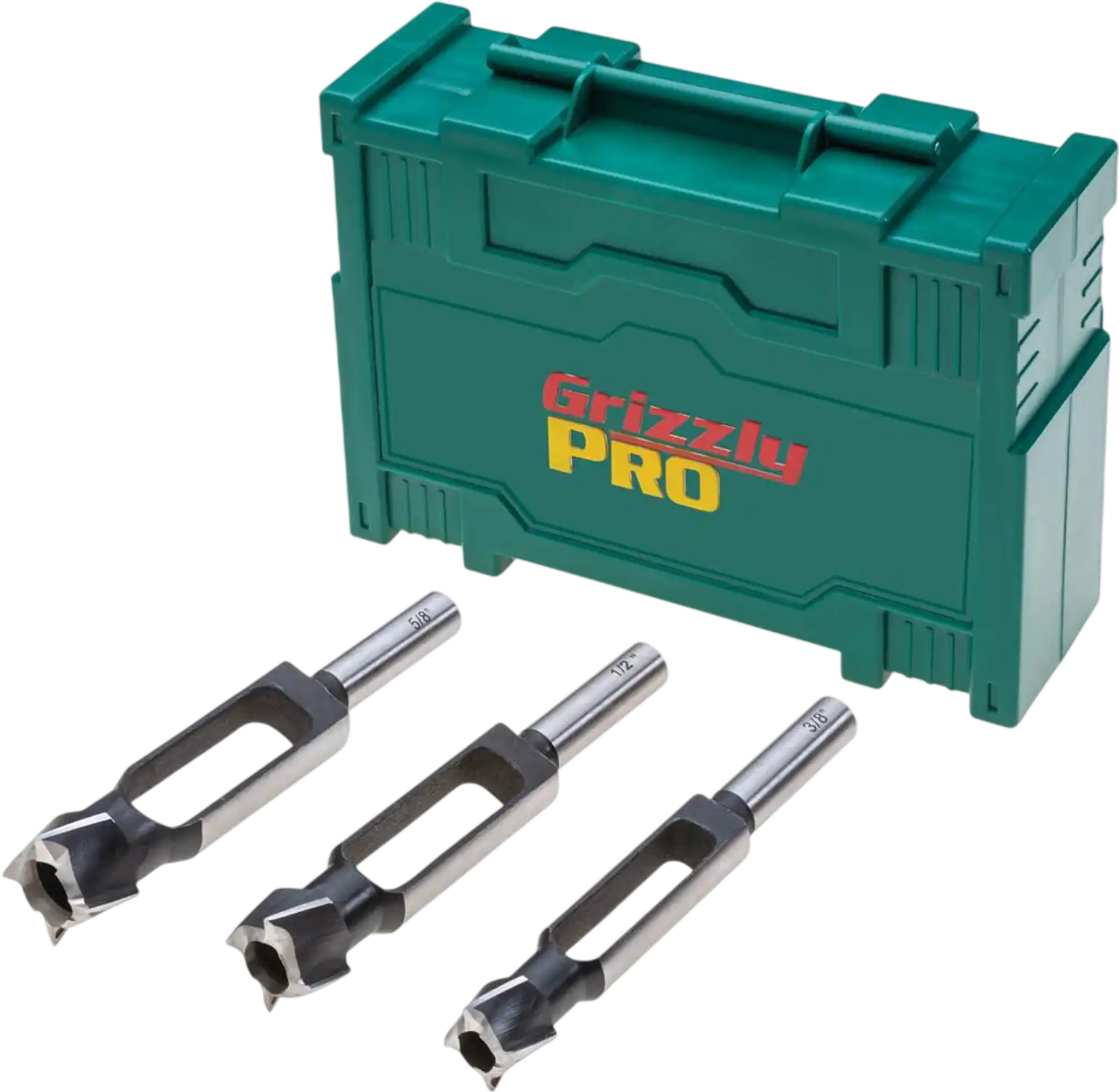 Grizzly T34240 Plug & Tenon Cutters PRO Tenon Plug Cutter 3-Pc Set 3/8