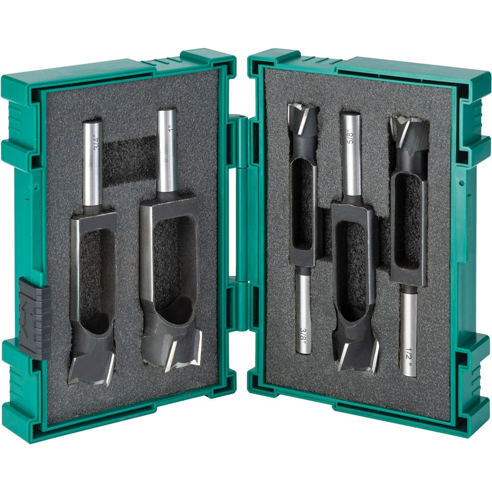 Grizzly PRO T34241 - Tenon/Plug Cutter 5-Pc. Set - 3/8", 1/2", 5/8", 3/4", 1"