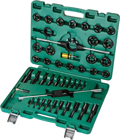 Grizzly T34296 Tap & Die Set Precision 45-Pc SAE M2 HSS New