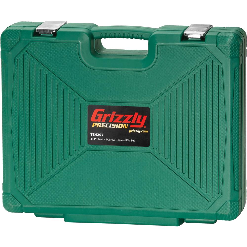 Grizzly Precision T34297 - 45-Pc. Metric M2 HSS Tap and Die Set