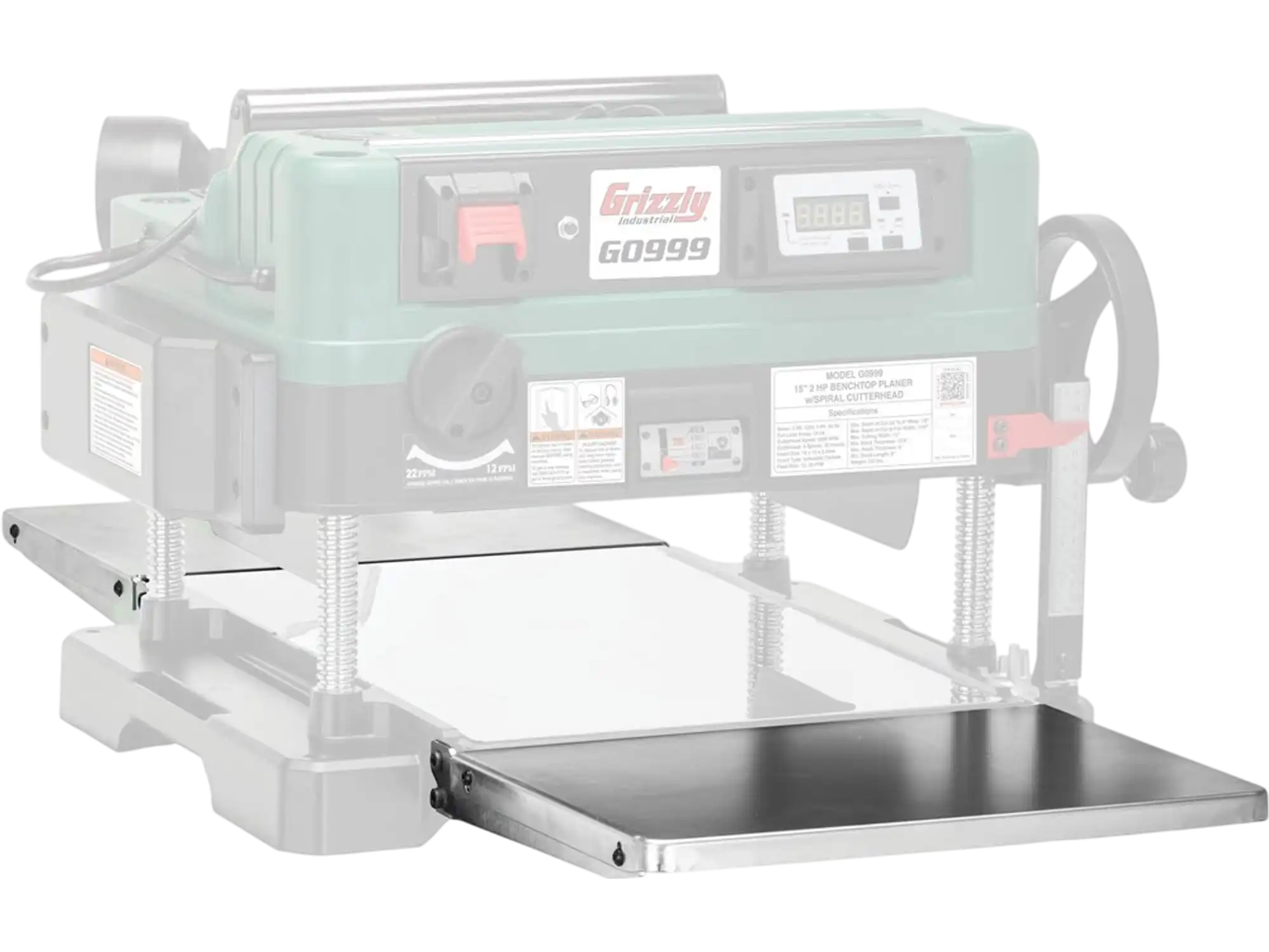 Grizzly T34360 Planer Accessories Folding Infeed/Outfeed Tables for G0999 15