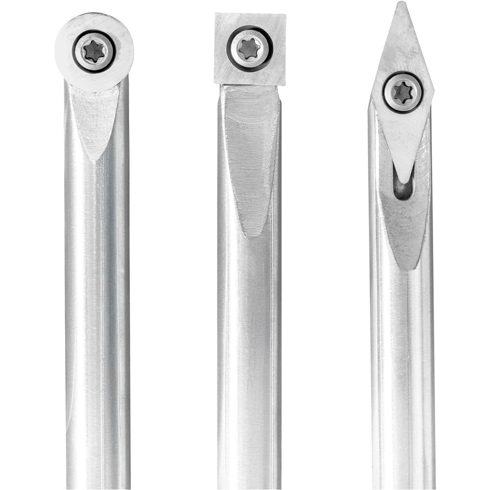 Grizzly PRO T34363 - Pen Turning Tool Set with Carbide Insert, 3-Pc.