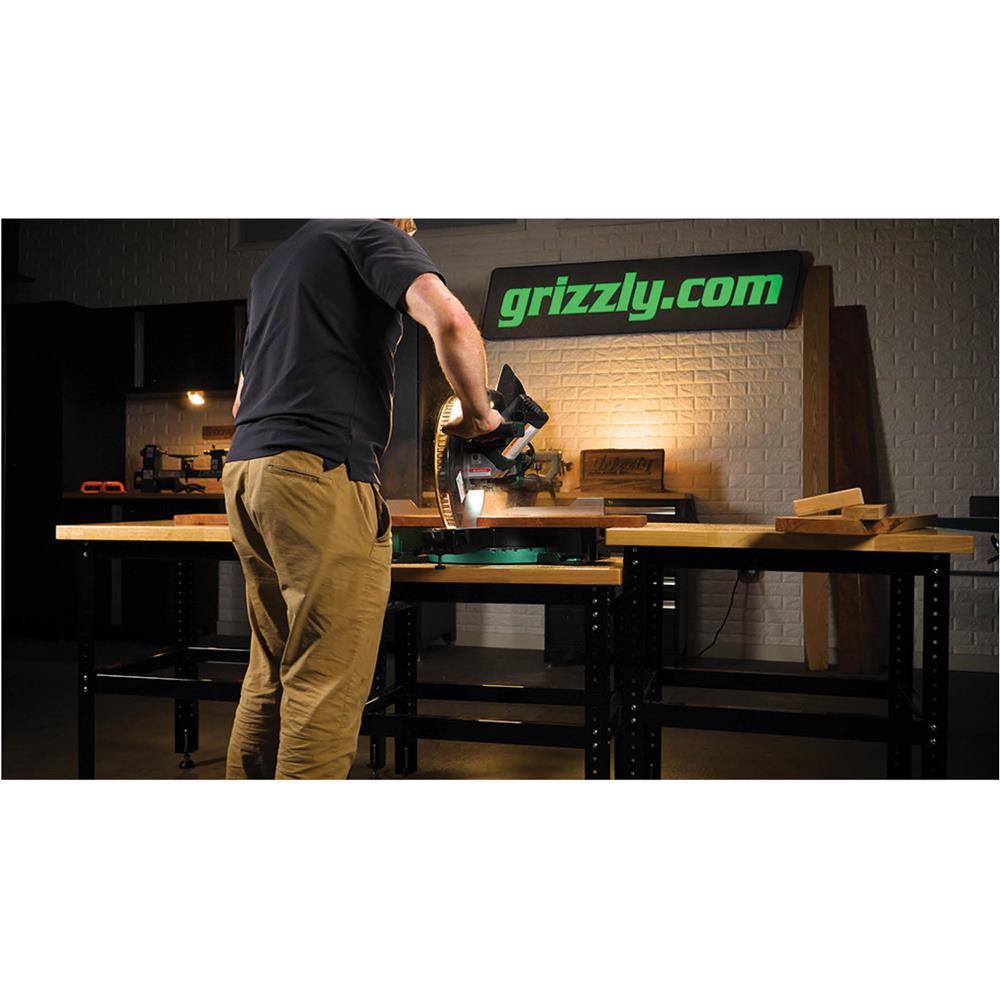 Grizzly T34445 - 3-Pc. Miter Saw Workstation with Butcher Block Top