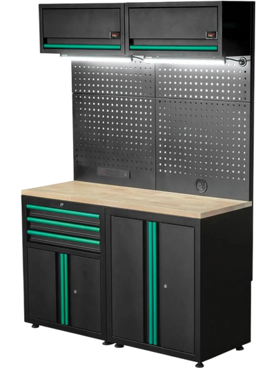 Grizzly T34534 Tool Box PRO 4-Pc 3-Drawer 4-Cabinet Modular Cabinet Set New