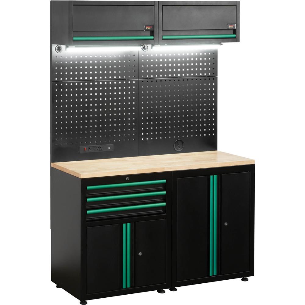Grizzly PRO T34534 - 4-Pc. 3 Drawer 4 Cabinet Modular Cabinet Set