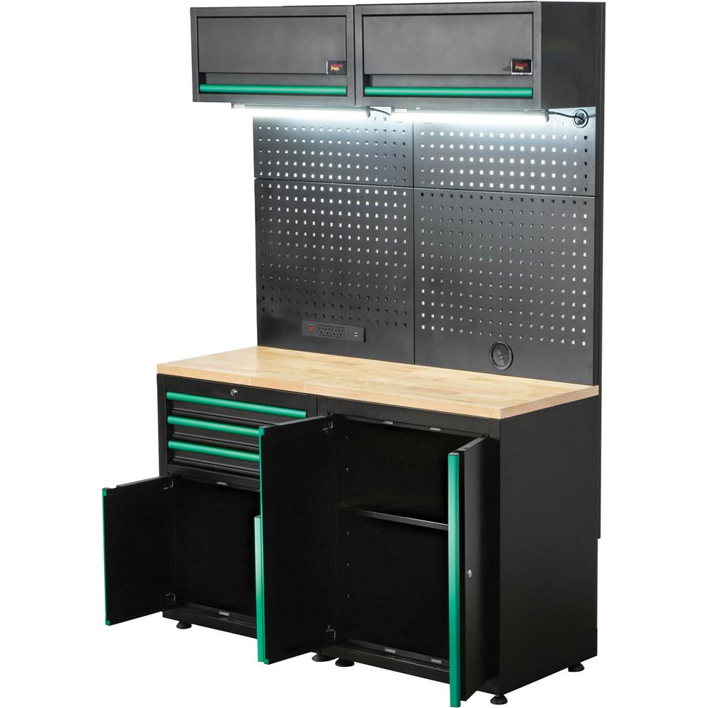 Grizzly PRO T34534 - 4-Pc. 3 Drawer 4 Cabinet Modular Cabinet Set