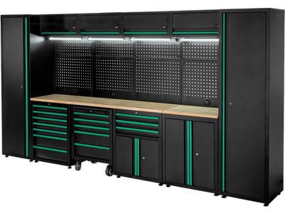 Grizzly T34536 Tool Box PRO 10-Pc 15-Drawer 8-Cabinet Modular Cabinet Set New