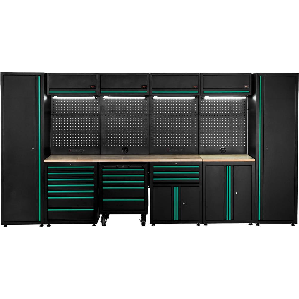 Grizzly PRO T34536 - 10-Pc. 15 Drawer 8 Cabinet Modular Cabinet Set