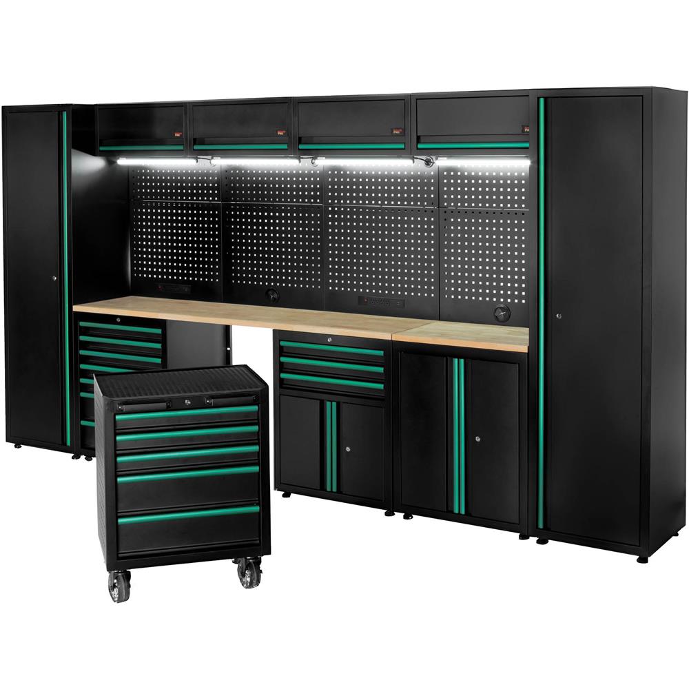 Grizzly PRO T34536 - 10-Pc. 15 Drawer 8 Cabinet Modular Cabinet Set