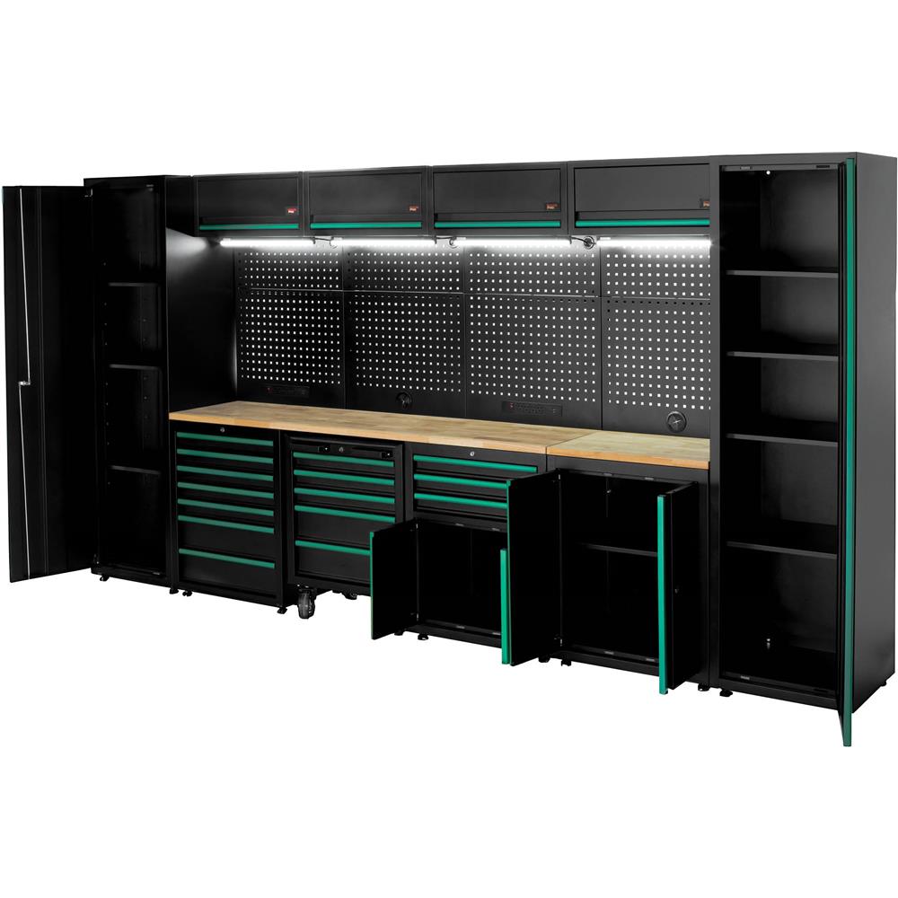 Grizzly PRO T34536 - 10-Pc. 15 Drawer 8 Cabinet Modular Cabinet Set