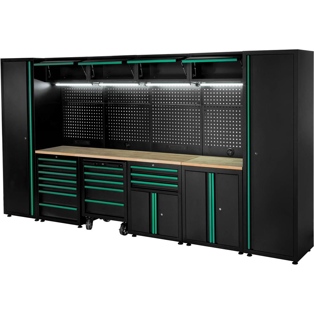 Grizzly PRO T34536 - 10-Pc. 15 Drawer 8 Cabinet Modular Cabinet Set