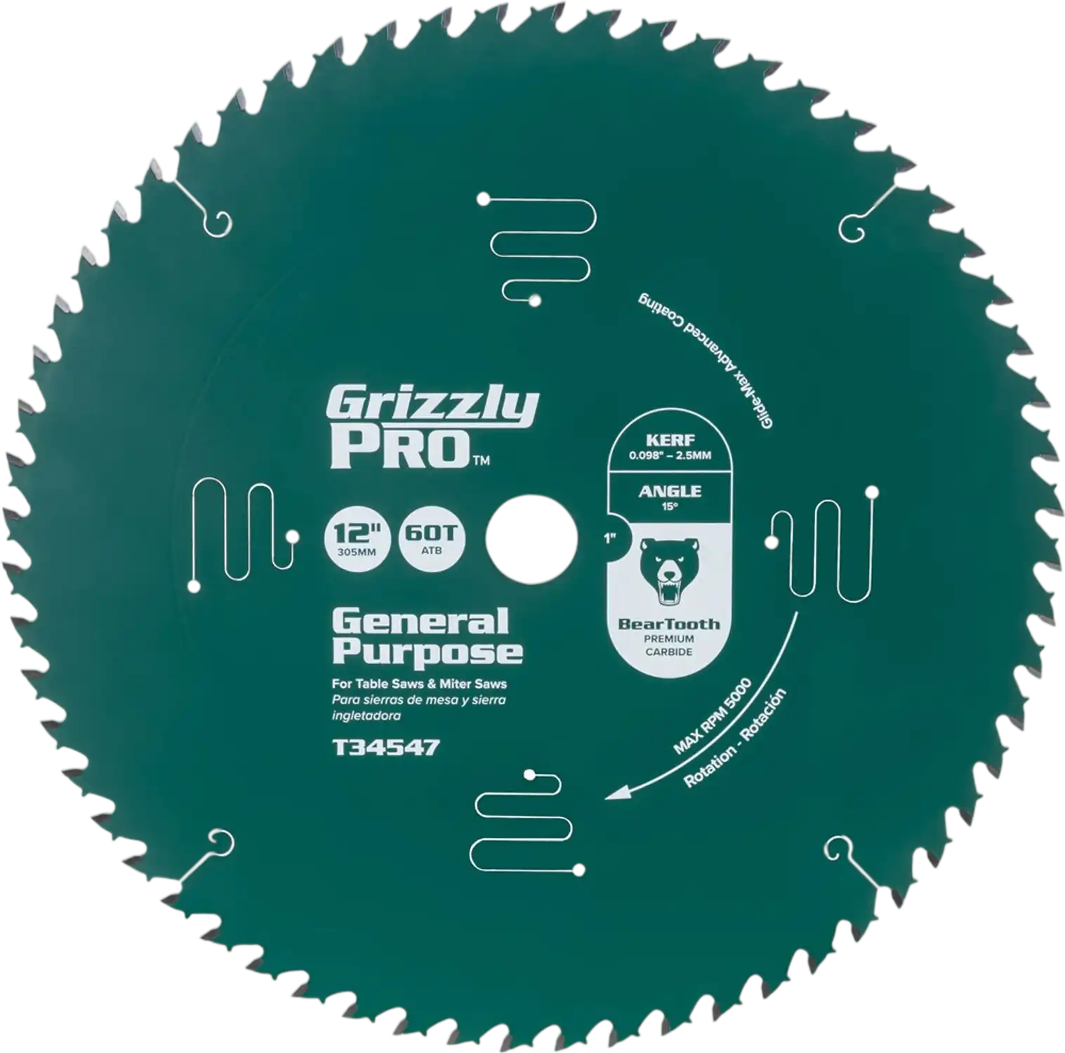 Grizzly T34547 Circular Saw Blades PRO 12