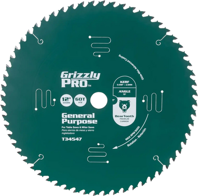 Grizzly T34547 Circular Saw Blades PRO 12