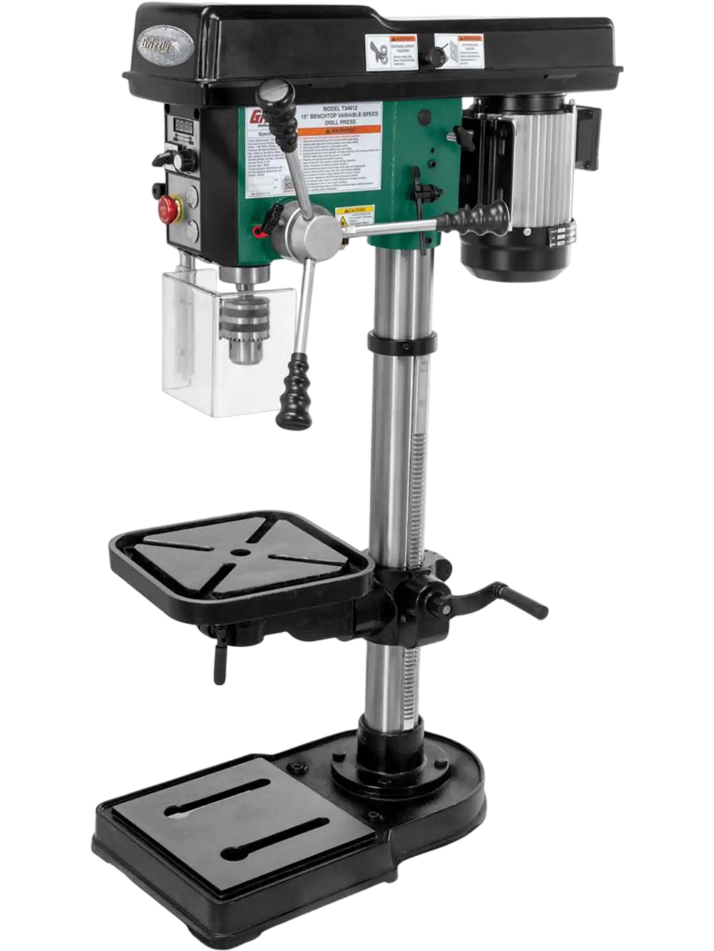 Grizzly T34612 - 15" Benchtop Variable-Speed Drill Press