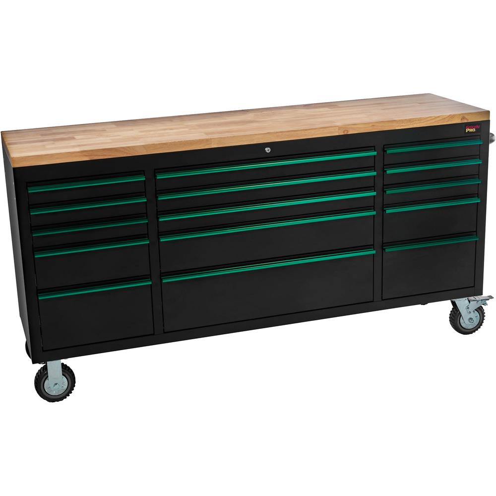 Grizzly PRO T34622 - 72" 15-Drawer Tool Cabinet w/ Outlets