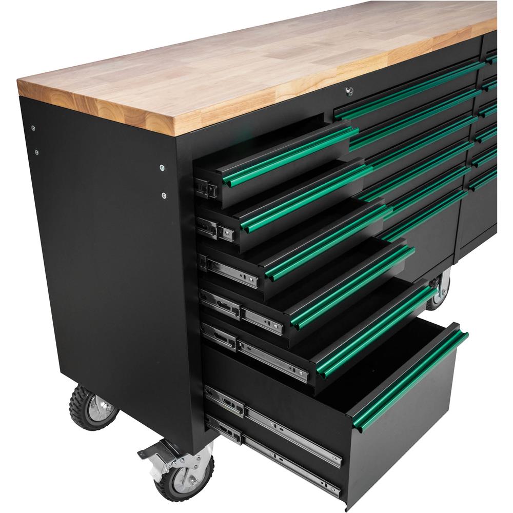 Grizzly PRO T34623 - 96" 24-Drawer Tool Cabinet w/ Outlets