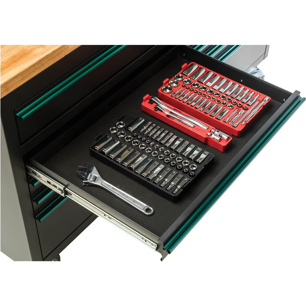 Grizzly PRO T34623 - 96" 24-Drawer Tool Cabinet w/ Outlets