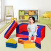 Colorful 8-piece foam shapes playset for toddlers, featuring a soft, lightweight design for climbing and crawling fun.