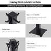 5-piece fireplace tool set with ergonomic handles, sturdy steel construction, and rustic black finish for easy fire.