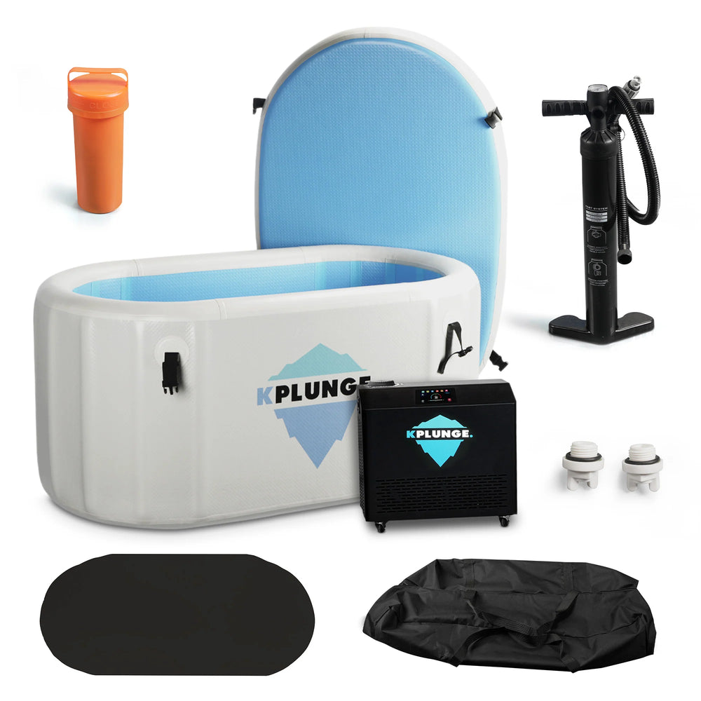 K-Plunge Kodiak Inflatable Cold Plunge Hot Tub 1-Person with Lid and Pump New