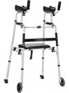 Height Adjustable Rollator Walker With Seat and Armrest Pad