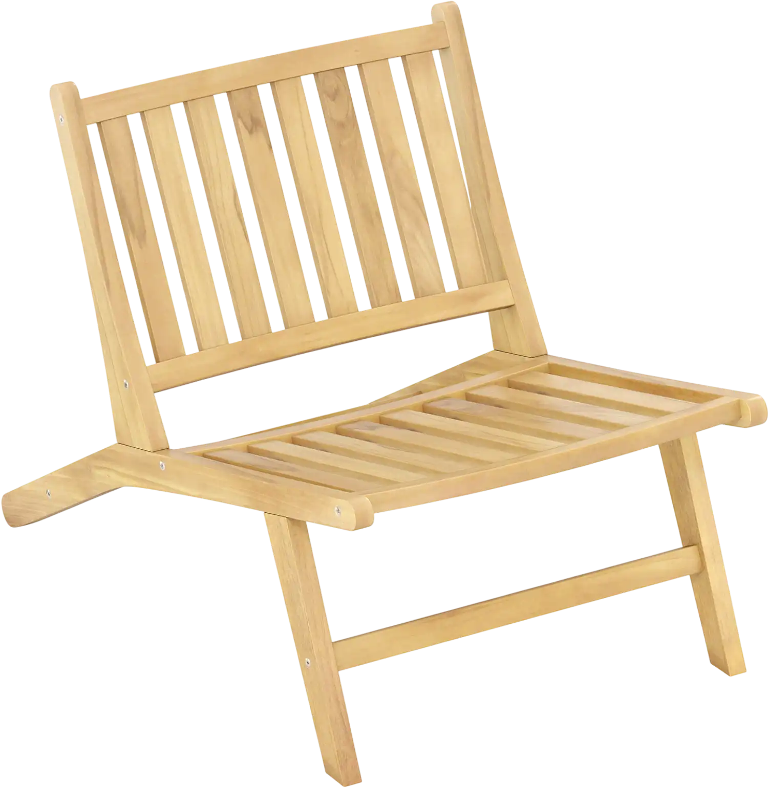Costway Teak Wood Outdoor Adirondack Ottoman 796583412 New
