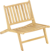 Teak Wood Outdoor Reclining Chair with Comfortable Backrest