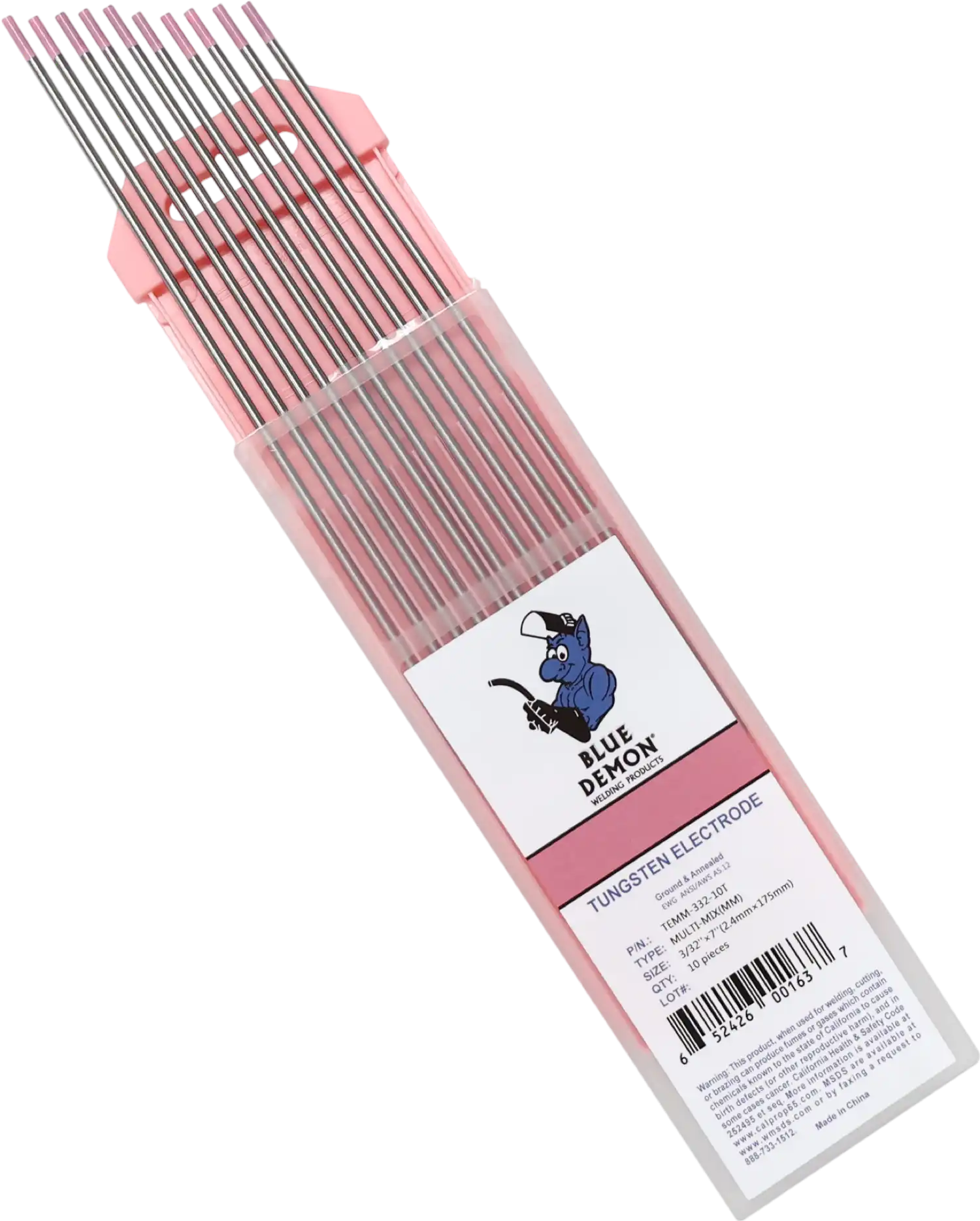 Blue Demon EWG Tungsten Electrode Rare Earth Multi Mix 3/32
