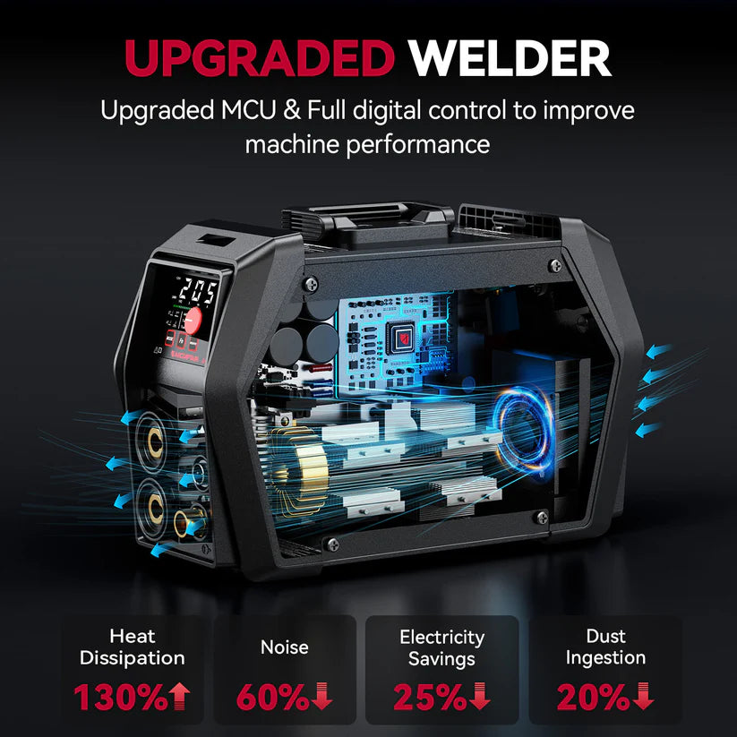 Arccaptain TIG205 Pro Welder DC TIG Spot Cold with Stick IGBT 120/240V App Control New