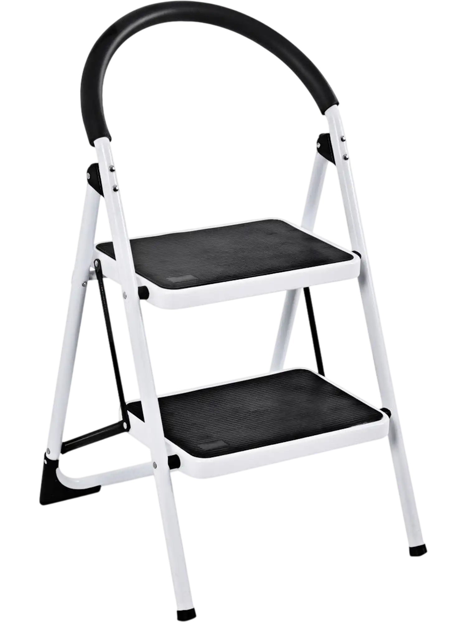Costway Folding 2-Step Stool Ladder Iron Frame Anti-Slip Pedals 34082715 New