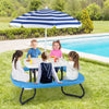 Toddler Outdoor Activity Table with Adjustable and Collapsible Umbrella-White - Gallery View 1 of 10