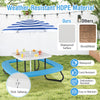 Toddler outdoor activity table with adjustable umbrella, made of weather-resistant HDPE for durability and safety.