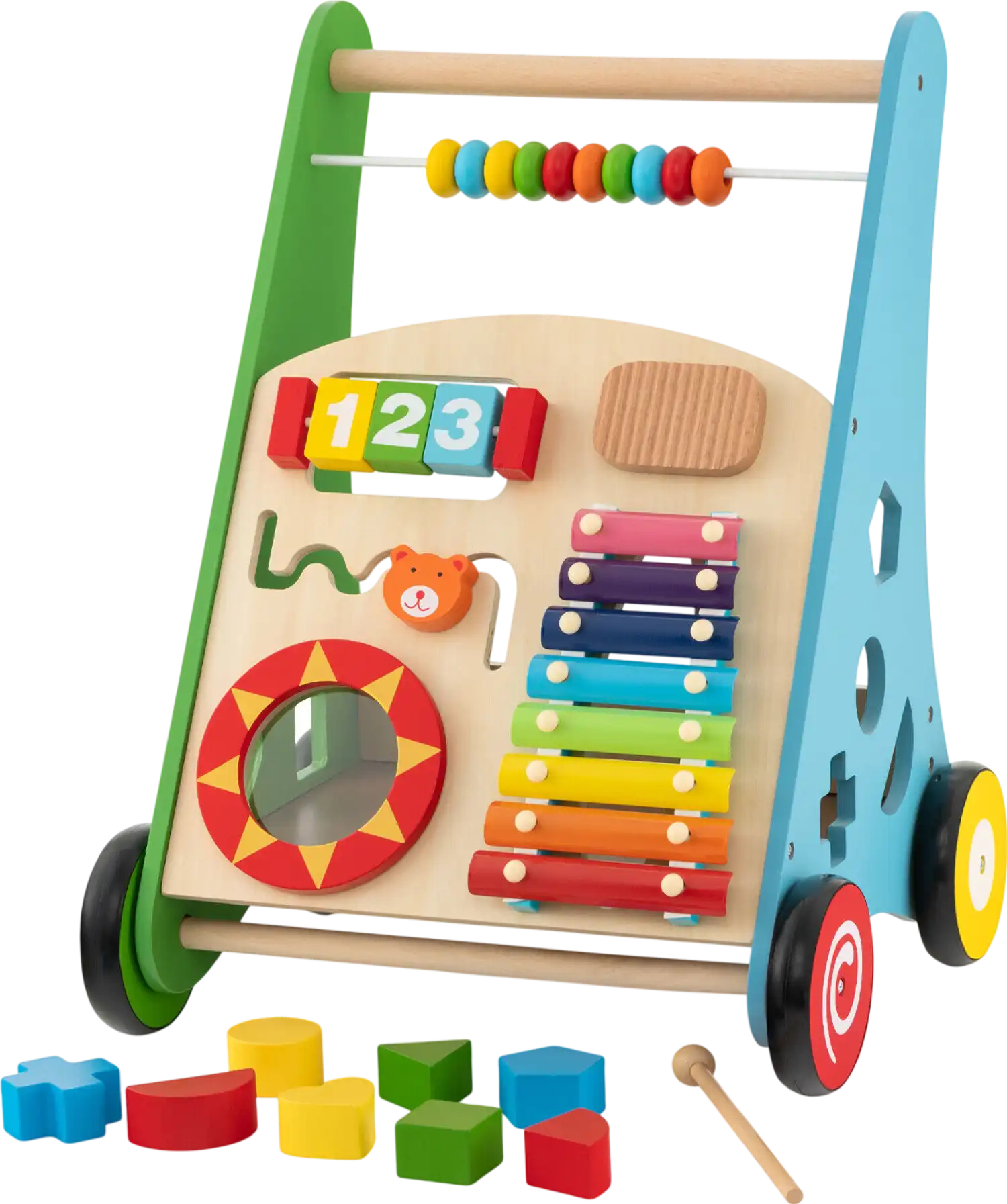 Costway Toddler Push Walker Activity Center Toy Burr-free Handle 72513896 New