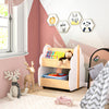 Kids Wooden Bookshelf with Universal Wheels White - Gallery View 1 of 11