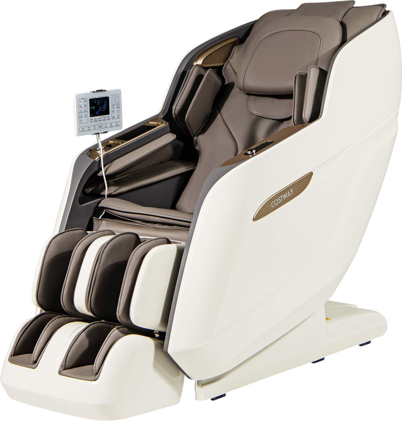 Costway Massage Chair with SL Track Waist Airbags and Calves Heating Foot Rollers New