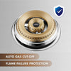 FOTILE 30-inch Tri-Ring stainless steel gas cooktop GLS30501, flame failure protection feature