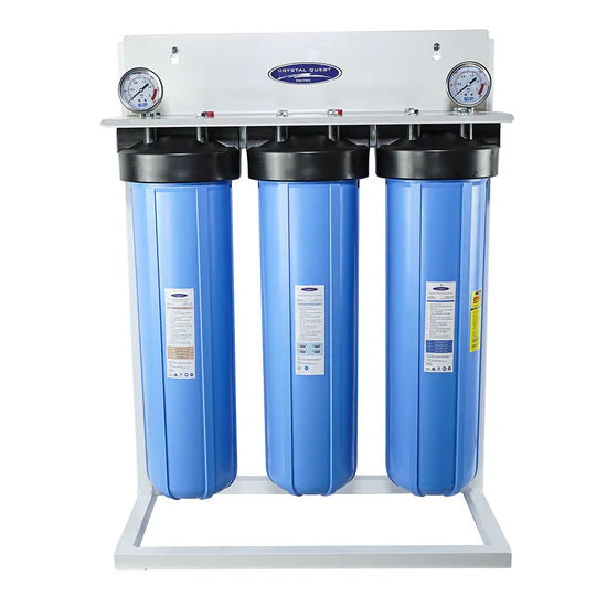 Crystal Quest Big Blue Whole House Water Filter SMART Series 6-8 GPM for 2-3 People New