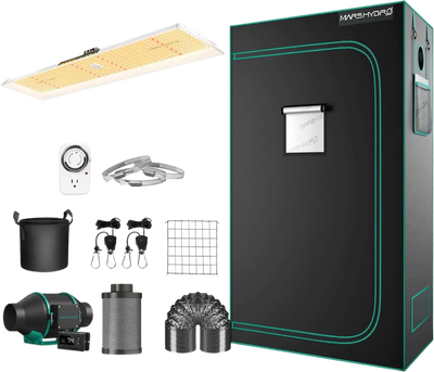 Mars Hydro Full Grow Kit TSL 2000 LED Grow Light 2' X 4' Tent and Accessories New