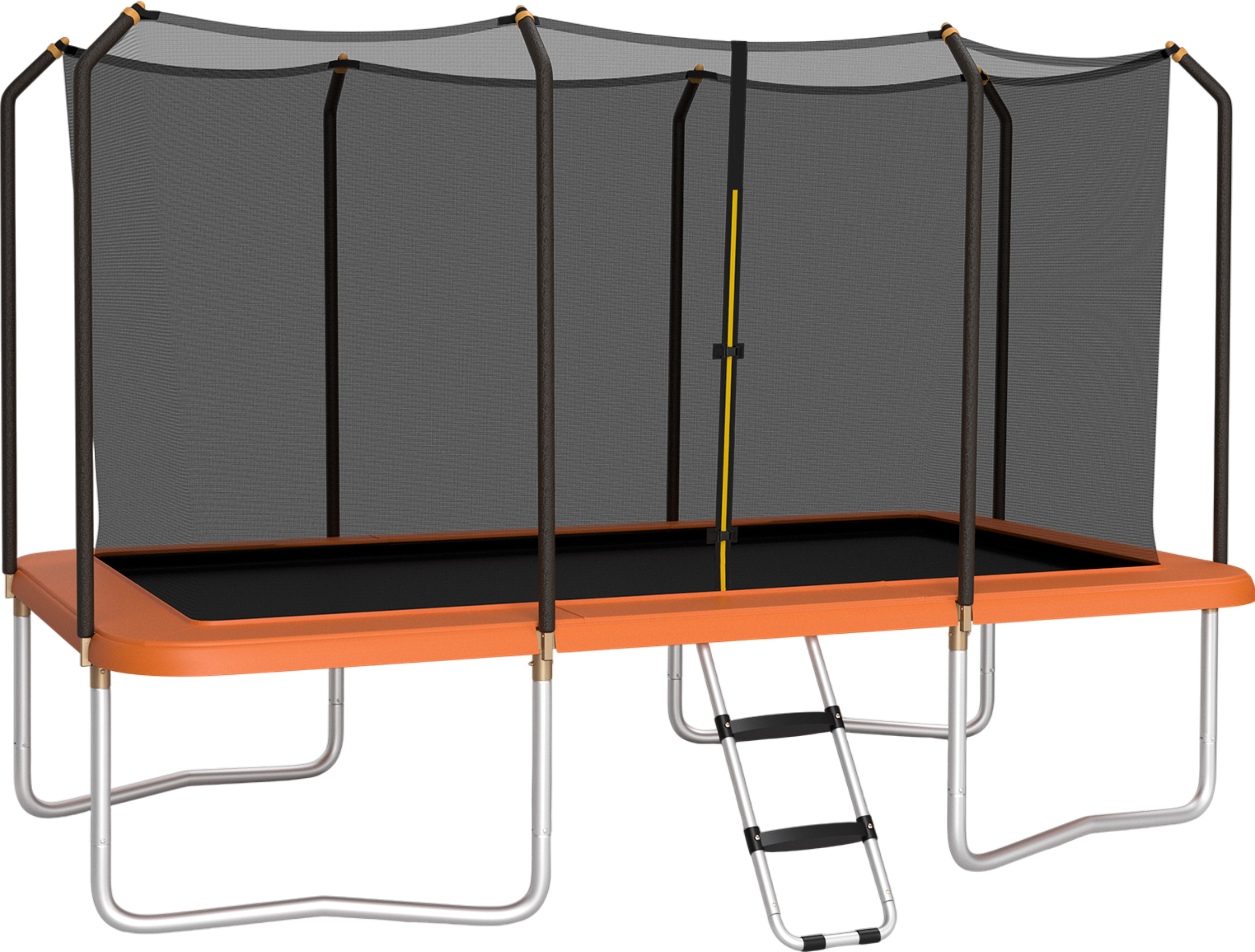 Costway Rectangular Trampoline 8' x 14' with Safety Enclosure Net and Ladder New