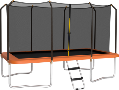 Costway Rectangular Trampoline 8' x 14' with Safety Enclosure Net and Ladder New