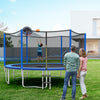 12/14/15/16 Feet Outdoor Recreational Trampoline with Enclosure Net-14 ft - Gallery View 1 of 8