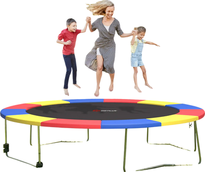Costway 12' Universal Waterproof Tear-Resistant Trampoline Safety Pad Spring Cover Multicolor 10829357 New