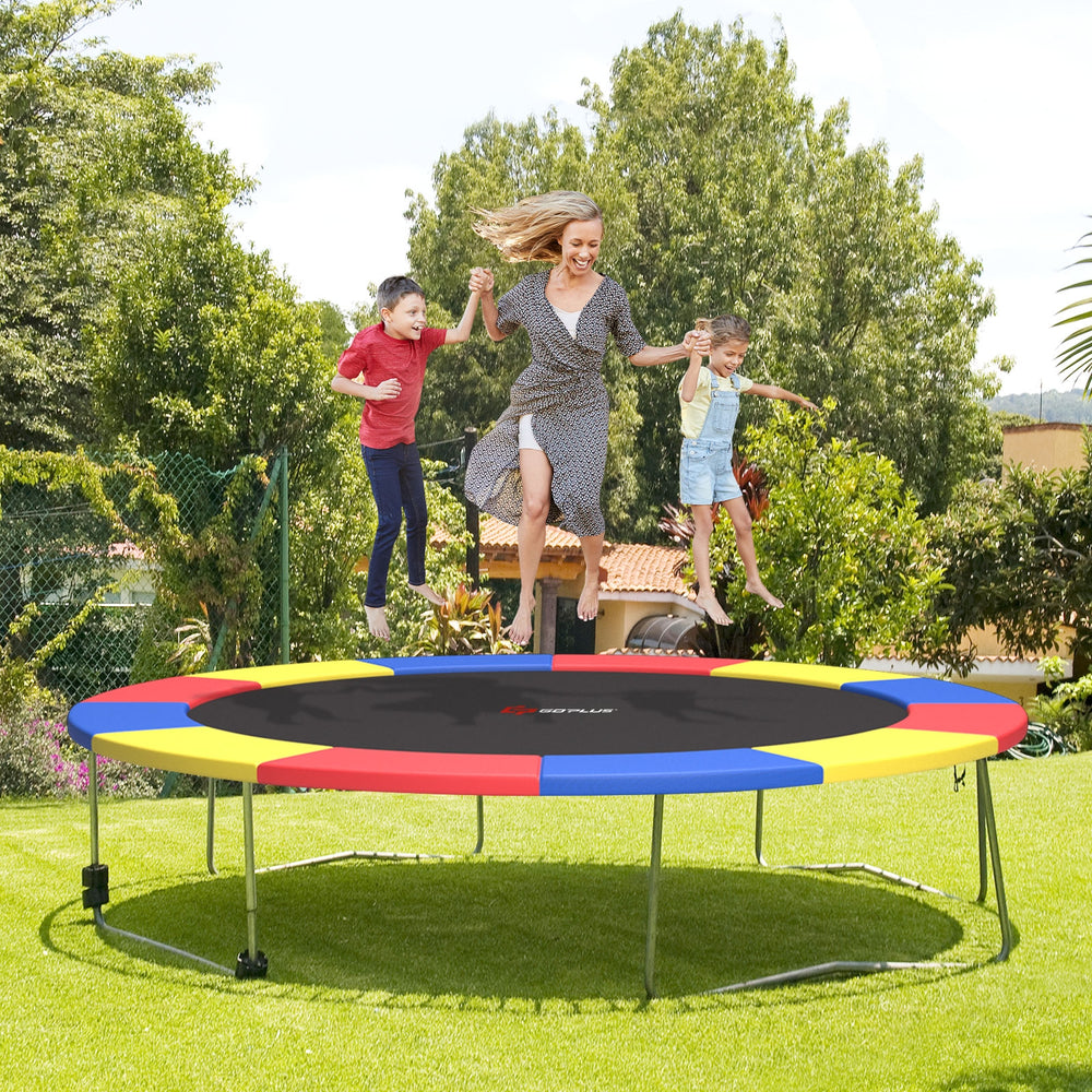 12 Feet Waterproof and Tear-Resistant Universal Trampoline Safety Pad Spring Cover-Multicolor - Gallery View 1 of 10
