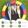 Multicolor 12 feet trampoline safety pad with thick padding, tear-resistant material, and easy installation for outdoor.