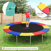 Multicolor trampoline safety pad with elastic straps, waterproof and tear-resistant for secure jumping experience.