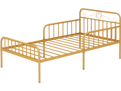 Costway Twin Bed Frame w/ Headboard & Safety Side Guardrails 936482175 New
