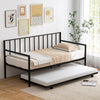 Twin Size Daybed and Trundle Frame Set Trundle Bedframe-Black - Gallery View 1 of 10