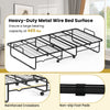 Twin size folding bed with heavy-duty metal frame, 485 lbs capacity, featuring reinforced crossbars and non-slip foot.