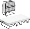 Twin Size Folding Bed with Memory Foam Mattress and Heavy-duty Metal Frame